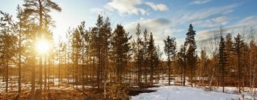 Boenden vid stranden i Pelkosenniemi