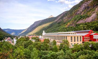 Rjukanの駐車場付きホテル