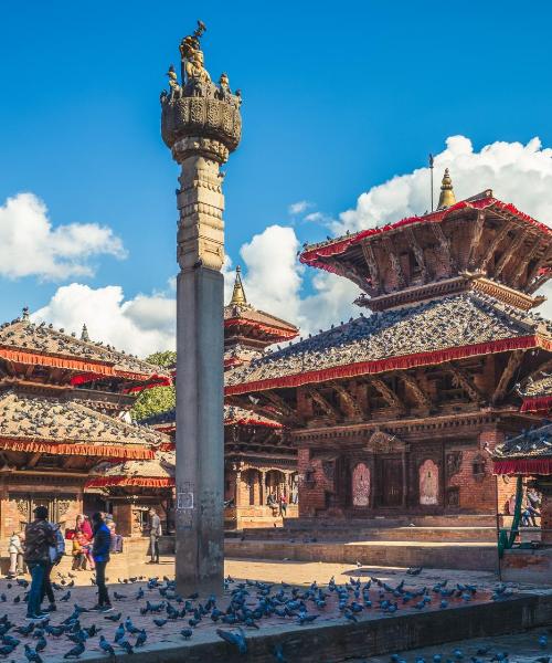 Ein schöner Blick auf Kathmandu