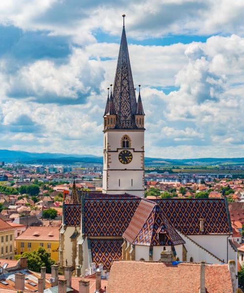 Sibiu şehrinden güzel bir manzara