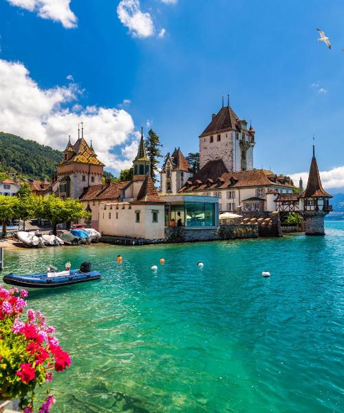Thun şehrinden güzel bir manzara