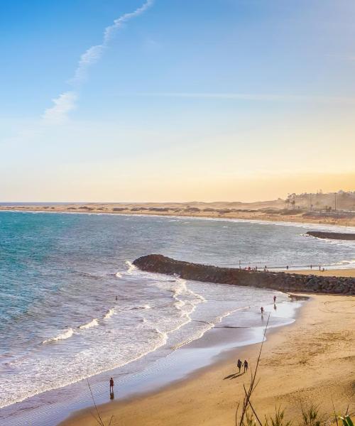 A beautiful view of Playa del Ingles