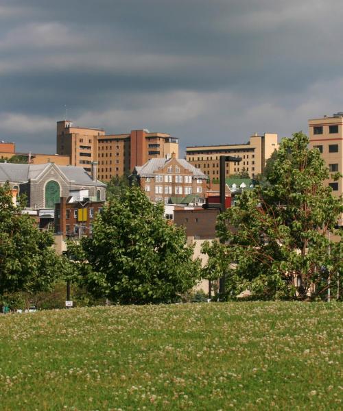 Linna Chicoutimi kaunis vaade