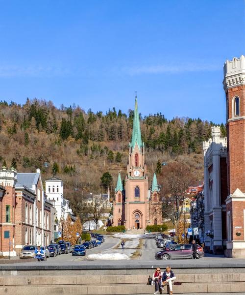 Drammen şehrinden güzel bir manzara