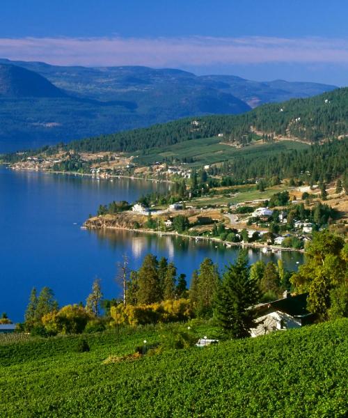 Krásný pohled na město Kelowna