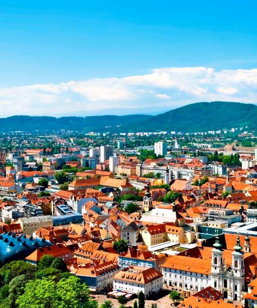 Krásný pohled na město Štýrský Hradec