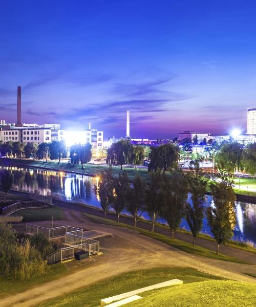 Una bonita panorámica de Wolfsburg