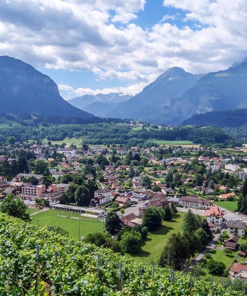 Ein schöner Blick auf Bex