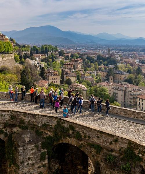 Ein schöner Blick auf Bergamo
