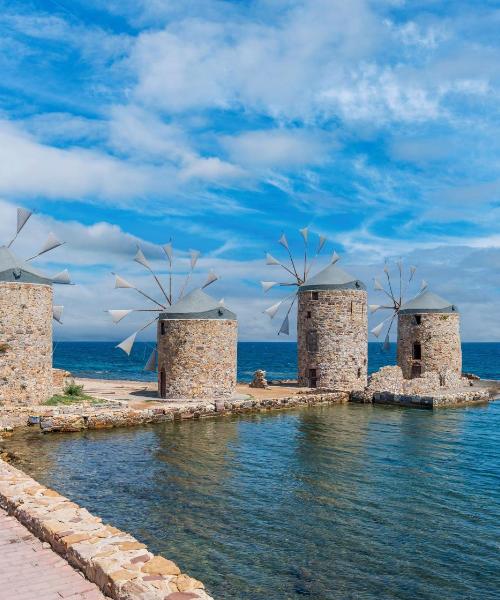 Piękny widok na miasto Chios