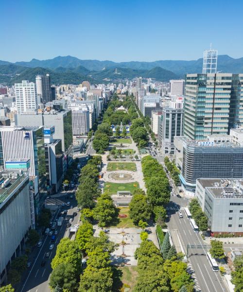 Una bellissima vista di Sapporo