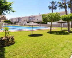 2 bedrooms house with shared pool enclosed garden and wifi at Torrevieja 1 km away from the beach