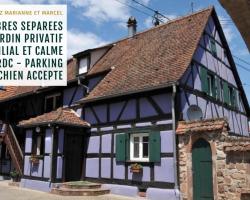 Gîte Marcel et Marianne jardin et parking privatifs