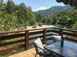 Cozy house next to river Neretva in nature, cottage in Konjic