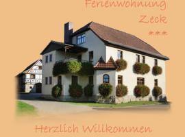 Ferienwohnung Zeck, pigus viešbutis mieste Bad Štafelšteinas