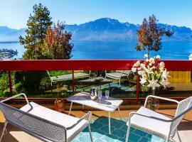 Studio with Lake View, hotell med parkeringsplass i Montreux