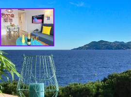 ZEN BEACH CANNES Sea View Apartment Beach in front X2 Pools-AC-Clim-Wifi-Free Parking inside, poilsio kompleksas Kanuose