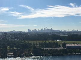 Panoramic views in luxurious brand new apartment, hotel near Sydney Airport International Terminal, Sydney