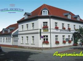 Hotel am Seetor, hotel dengan parking di Angermünde
