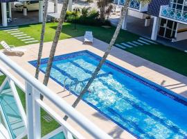 Apto a 70 metros da praia, Piscina, 03 Ar Condicionados, Vaga de Garagem