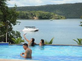 Aldeia do Lago C104- Churrasqueira, bebidas liberadas no parque aquático, internet no ap, rampa no lago, pesqueiro, carregador carro elétrico, hotel v destinaci Caldas Novas