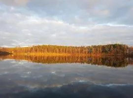 Agro Breza domek nad samym jeziorem- sauna, balia ogrodowa