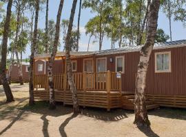 샤텔-귀용에 위치한 수영장이 있는 호텔 Mobil Homes XXL2 4 chambres - Camping Le Ranch des Volcans