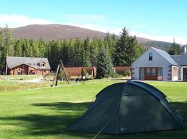 Badaguish forest lodges and camping pods, campsite in Aviemore