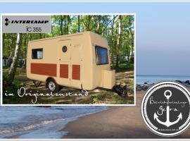 DDR Kult Wohnwagen direkt am Strand, hotel v destinaci Kreptitz