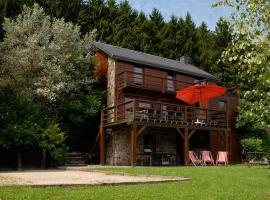 Duplex Chalet in Rendeux Ardennes with Sauna and Terrace, cabin in Verpré