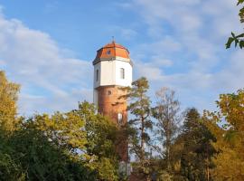 Historischer Wasserturm von 1913, cabaña o casa de campo en Graal-Müritz