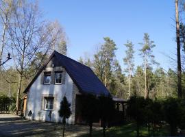 Uroczy domek do wynajęcia w Bogaczewie nad jeziorem Narie, cottage in Morąg
