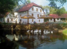 BioFarma Dolejší Mlýn, parkolóval rendelkező hotel Kamberkben