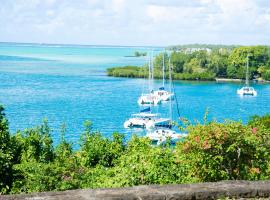 Boutique villa on the rocks with Sea, jetty, infinity pool, garden, daily housekeeping, Cook, villa à Trou dʼ Eau Douce