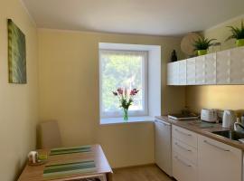 Excelent apartment with garden and free parking, hotel malapit sa Riga International Airport - RIX, 