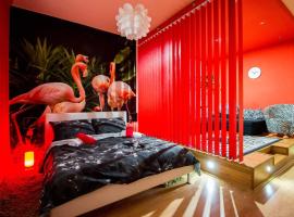 FLAMINGOS Apartman & Fitness OSIJEK - blizina Bolnice KBC Osijek, hotell sihtkohas Osijek huviväärsuse Children's Theatre Branka Mihaljevića lähedal