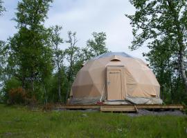 Luksusa telts Aurora Dome pilsētā Kiruna