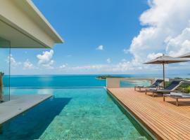 Villa Natha, world-class sea view, gym, massage room, cinema, full service with private dining, north Chaweng，位于曾蒙海滩的酒店