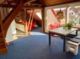 Historische Ferienwohnung mit Sauna in Lich、Lichのアパートメント