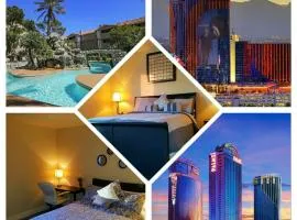 Lovely condo! Walking distance to the Strip with pool and spa