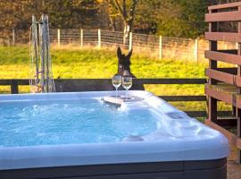 Glen Bay - 2 Bed Lodge on Friendly Farm Stay with Private Hot Tub, villa en New Cumnock