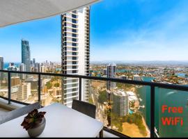 Water views in the sky, apartment in Gold Coast