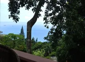 Contemporary studio with sea view in Mahé, 56m² + terrace