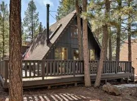 Deck and Forest Views Munds Park A-Frame Cabin