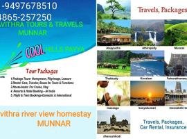 Munnar Pavithra Riverview Homestay, hotel perto de Anamudi Peak, Munnar