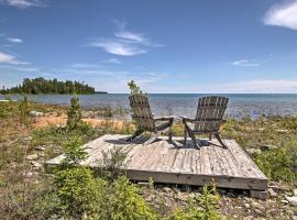 Rustic De Tour Village Cabin with Deck on Lake Huron!, hotel with parking in De Tour Village