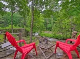 The Mill River Cabin with Fireplace and River View!