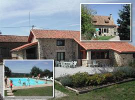 Villa Gites Chambre d hôtes avec piscine Dordogne 2-4-6-8-10 personnes, atostogų namelis mieste Bussière-Badil