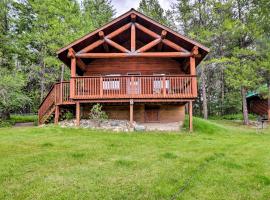 Trego Cabin with Mtn Views, Easy Access to Lake, hotel in Trego