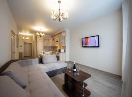 Stylish Panoramic apartments Dnipro Sail riverside, golfový hotel v Kyjevě